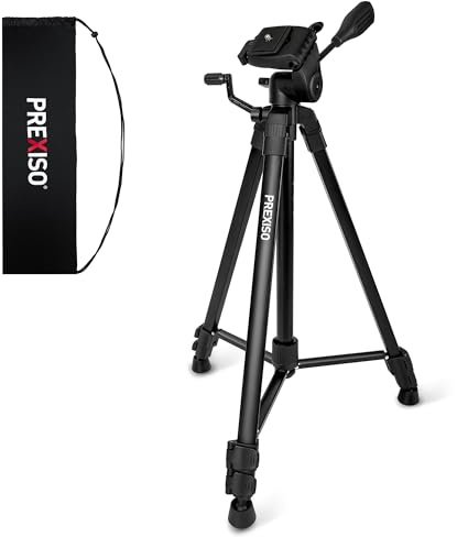 PREXISO Professional Laser Level Tripod - 61 Inch Sturdy Aluminum Tripod for Laser Levels, Lightweight Extendable Tripods Stand with Bag, Anti-Slip Feet, Quick Release Plate with 1/4 Thread