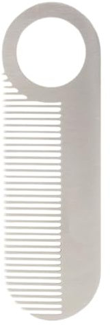 Pettine Per Barba In Acciaio Inox, Pettine Per Styling Barba In Metallo, Pettine Per Baffi In Acciaio Inossidabile - Pettine Per Barba E Baffi, Pettine Da Viaggio Per Capelli, Barba E Baffi, P