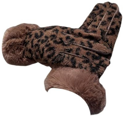IQYU Schnittschutz Armstulpen Gloves With Faux Cuffs Armstulpen Damen Schwarz Spitze (Coffee, One Size)