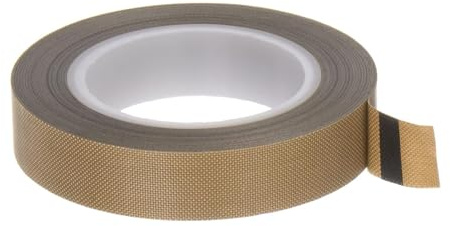 MOUMOUTEN 2 Rollos 10m × 55mm Cinta PTFE Marrón Alta Temperatura,Tela Aislante Vinilo Térmico Sublimación Cinta de Prensa para Máquina Selladora al Vacío