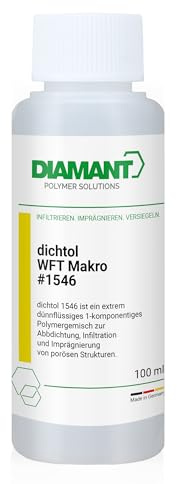 DIAMANT dichtol WFT Makro, 100ml – Universal Dichtmittel, transparent, wasserfest mit Trinkwasserzulassung – Sofortige Abdichtung - Risse und Poren bis 0,5mm – Metall, Kunststoff, Beton, Keramik