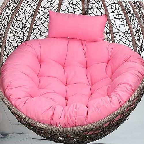 GYCS Hängesessel Kissen, Twin Sitzkissen Hängesessel 2 Personen, Ultra Dick Anti Verformung Auflagen Polster Für Schwingsessel, Waschbar Schaukelstuhl Hängestuhl Sitzauflage,Rosa,120CM