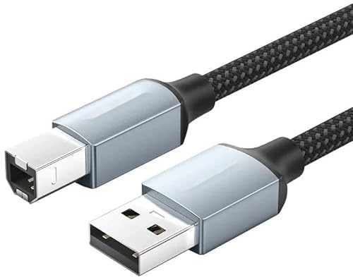 Watio Wave Cable usb - cable usb 2.0 tipo a/m-b/m, 8 m, color gris, ideal para impresoras, transmisión rápida y confiable, materiales duraderos.*