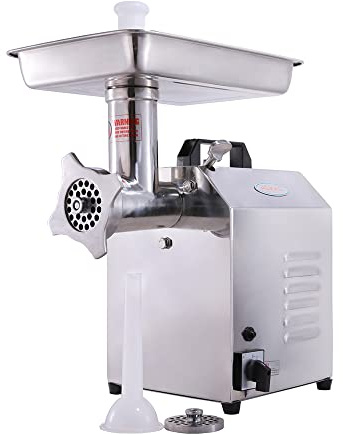 Hakka Hachoir à Viande Professionnel, Hachoir à Viande n°12, 735W, 150kg/h, Robuste, électrique, Pour Saucisses, en Acier Inoxydable, pour Usage Industriel, Restaurant, Hôtel, Maison