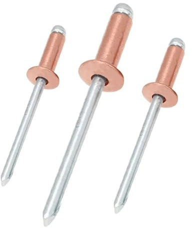 500Pcs Blind Rivets Brass Rivet(3.2x16 mm)