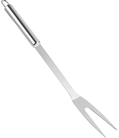 OFFSCH Forchette Per Barbecue in Acciaio Inossidabile Lucido Manico Lungo Per Carne e Patate, Utensili Da Portata Per Cucina, Catering, Ristoranti e Picnic All’aperto