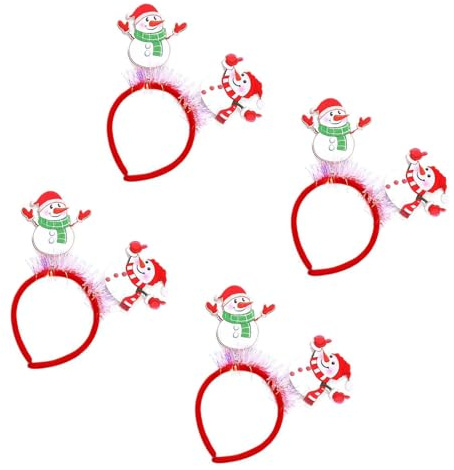 HINAYOSAN Tomte/snögubbe/rådjur jul huvudbonad justerbart elastiskt hårband tillbehör för vuxna barn högtidsdekorationer julfest huvuddekorationer