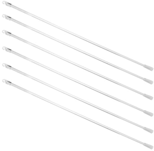 KONTONTY 6 pièces Transparent Blind Rod Replacement With Hook Easy-install Long Curtain Stick For Vertical Window Blinds