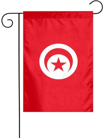Drapeau de jardin Tunisie 30 x 45 cm vertical double face Ferme Vacances
