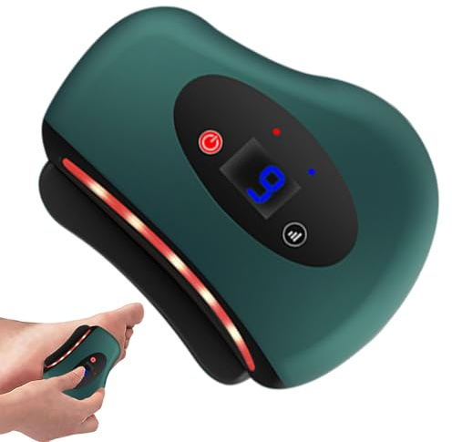 Rascador de pies con calefacción, masajeador muscular eléctrico 4 en 1, raspador muscular de vibración, para suelas, piernas, cuello, espalda, hombros, tejido profundo, de la fatiga