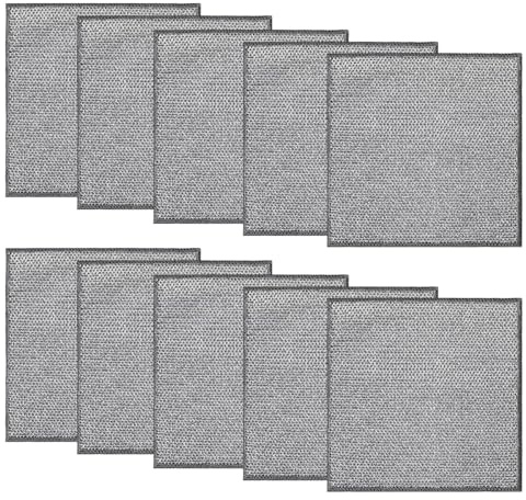 10 Stück Edelstahl Spültücher, Fresikora Edelstahl Spültücher, Stahlwolle Tuch für Küche, Multifunktionale Küchentücher, Scheuerlappen, Spüllappen, Spültuch, Spültücher ﻿