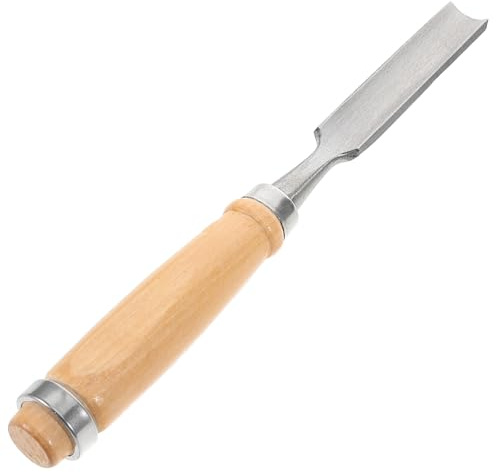 Hoement Ciseau à Sculpter Finition Polie Manche en Bois Demi-Rond Acier à Haute Teneur en Carbone pour Travail du Bois