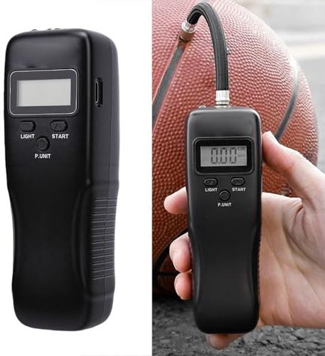 BAFOVY Elektrisk Bollpump Bärbar Automatisk Luftpump med LED-lampa och LCD-display för Basketboll, Fotboll, Volleyboll, Soccer