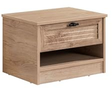 Elegante mesita de Noche marrón, 56 x 40 x 44 cm, Tablero de partículas 100% melamina, 18 mm de Grosor, fácil Montaje, diseño Moderno