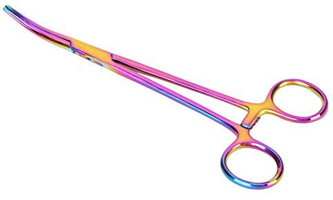HUSHUI Alicate Hemostático para Pelo de Oreja de Acero Inoxidable de 18cm para Herramientas de Limpieza y Depilación de Mascotas, Ligero y Duradero, Ideal para el Cuidado de Perros