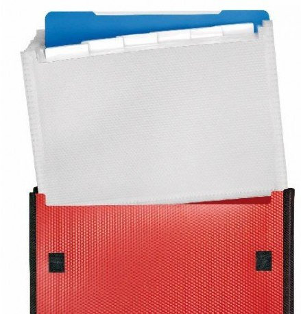Velobag Kompakt A4 Quer Klett,Rot,6 Fächer