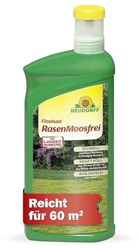 Neudorff Finalsan RasenMoosfrei – Rasenmoosvernichter mit Sofort- und monatelanger Dauerwirkung bekämpft effektiv und schonend Moos im Rasen, 1 Liter