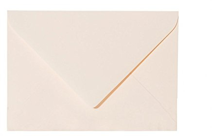 Paper24 50 hochwertige Briefumschläge C5 162 x 229 mm mit Spitzlasche, 120g, Farbe: 02 Creme