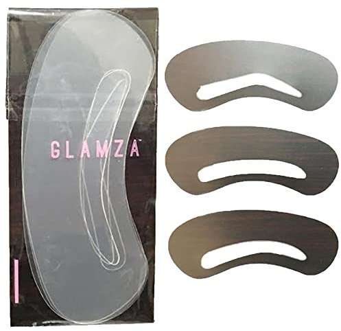Glamza Multi Pack Eyebrow Stencil Kit 3 Stencil Eye Brow Liner Style Shaping Template