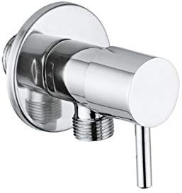 RUBINETTO SOTTOLAVABO sottolavello ROTONDO con finitura CROMATA 1/2x3/8