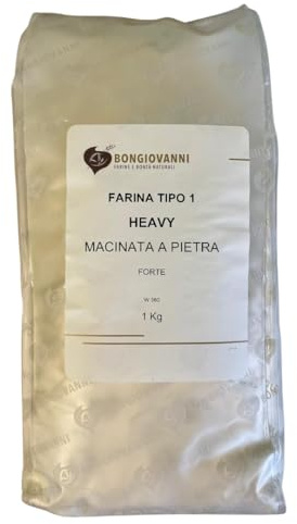 BONGIOVANNI FARINE E BONTA' NATURALI Heavy - Farina Tipo 1 di Grano Tenero Forte - 1 Kg