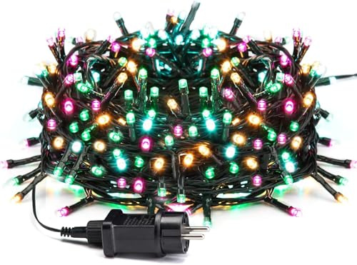 Avoalre 20M Lichterkette Außen 200leds Weihnachtsbeleuchtung Außen EU Stecker