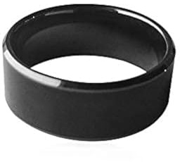 hecere wasserdichte Keramik NFC Ring, NFC Forum Typ 2 215 496 Bytes Chip Universal für Handy, Allround-Sensing Technologie Wearable Smart Ring, 10#, Keramik