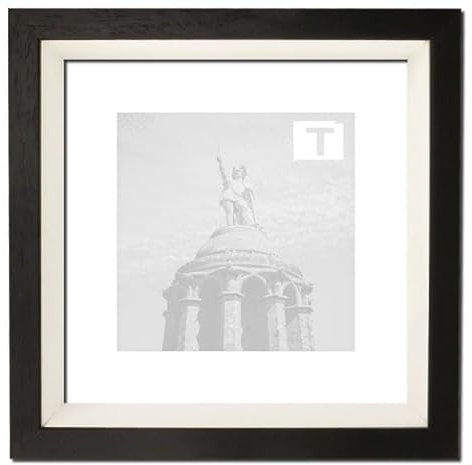 TEUTO BILDERRAHMEN Objektrahmen Helene 50 mm Tiefe Weiß 50 x 50 cm Echtglas klar 2mm Weiß Creme Flexible Anwendung
