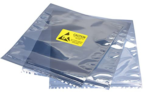 sourcing map 20Stk Antistatische Taschen Abschirmbeutel 11x13inch(28x33cm) offen Spitze mit Etiketten für Festplatte HDD SSD