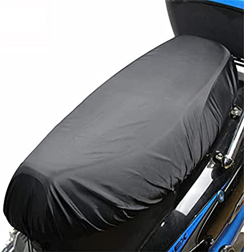 ZIYUEZIKUN Sitzbankabdeckung,Motorrad Sitzbankbezug Oxfordtuch + PU Tuch, Motorrad Roller Moped Sitzbezug Sitz Motorradbezug Leichte Sitzbezug Outdoor Wasserdicht Regen Staub UV Schutz (XXL, Black)