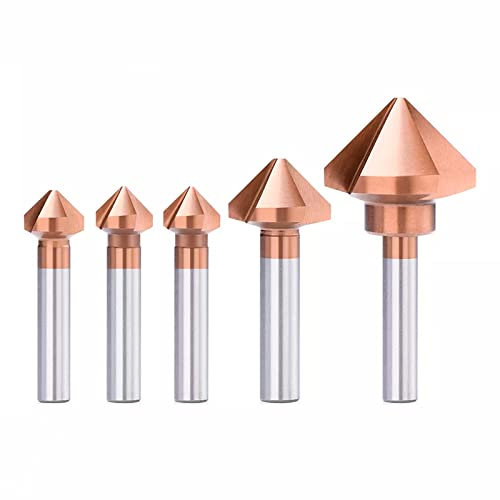JAINGU 1pc Smusso Cutter 4.5-50mm 3 Flauto 90 Gradi TiCN Rivestito HSS Punta Da Trapano Legno Metallo Hole Cutter Svasatore Drill Bit,30 Mm