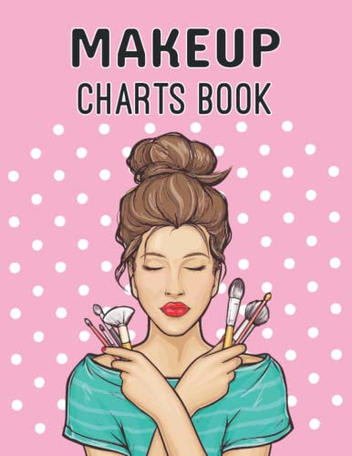 Makeup Charts Book: Blank Makeup Artist Face Charts Book Practice Worksheets for Girls