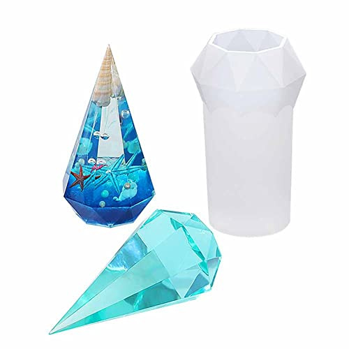 FIYSON Moule en Silicone en Pyramides Moules Resine Epoxy Pyramide Grand Moule Silicone Resine Cube pour Resine Bijoux Cône Resin Molds DIY Bougies et Décoration de la Maison