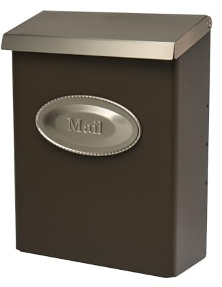 Architectural Mailboxes Designer Galvanized Steel Wall-Mount Mailbox, DVKPBZ0AM, Venetian Bronze, Medium