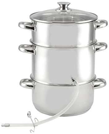 Exprimidor de vapor de acero inoxidable para todo tipo de fuegos, exprimidor de zumo de inducción, apto para lavavajillas, exprimidor de vapor de inducción