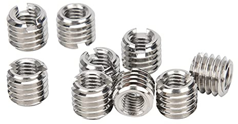 BORDSTRACT 10 Stück Reduziermutter Edelstahl M5*0.8-M8*1.25 5mm | Reduziermutter mit Außengewinde, Edelstahl-Gewindereduziermutter, Befestigungs-Hardware, M5 auf M8, 5mm Höhe