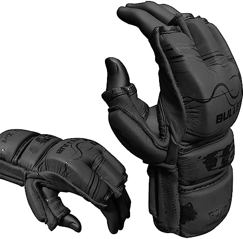 FOX-FIGHT Bullet12 MMA Handschuhe professionelle hochwertige Premium Qualität echtes Leder Boxhandschuhe Training Grappling Sparring Kickbox Kampfsport BJJ Sandsackhandschuhe Gloves