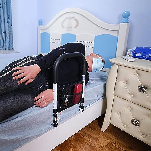 MAXCBD Haltegriff am Bett for verstellbares Bett, verstellbare Betthilfsschienen for Senioren, 47–54 cm, Sicherheitsbettgitter, Armlehne am Bett mit Absturzsicherung