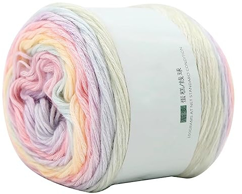 Farbverlaufsgarn 100g, 240 Mete,Farbverlauf Regenbogen Streifen Garn zum Häkeln und Strickgarn,Hüte Schal Pullover Decke Handstrickgarne