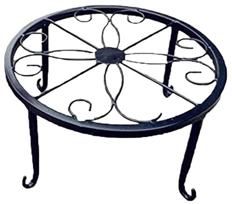 Blumenständer Blumenregal Blumenbank Blumentopfhalter Aus Metall, Schmiedeeiserner Pflanzenhalter, Runder Blumenständer, Heimdekoration Pflanzenständer Blumentreppe Pflanzenregal ( Color : Siyah , Siz