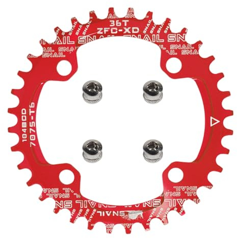 yongness Fahrradkettenblatt 104 BCD 32T 34T 36T 38T schmales breites Einzelkettenblatt, Ritzel geeignet für Rennräder, Mountainbikes, BMX-Kettenblätter