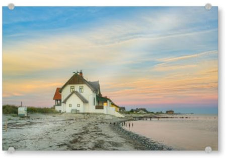 artboxONE Acrylglasbild 90x60 cm Reise Haus am Meer Heiligenhafen - Bild heiligenhafen graswarder Haus am Meer