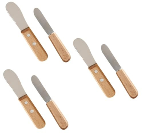 PRETYZOOM 3ensembles Set De Couteaux à Fromage Portable Spatule à Beurre Et Outils De Pâtisserie Pour Confitures Et Fromages Couteau Inoxydable Ergonomique