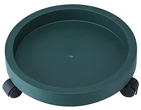 pflanzenständerGarten-Blumentopf-Erhöhung, runder Pflanzen-Caddy, robuster Topfpflanzenständer aus Kunstharz mit Rädern, Blumentopf-Regal für drinnen und draußen auf Rollen, Terrasse/Blument