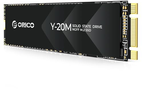 ORICO 256GB M.2 2280 SATA SSD, SATA III 6Gbps M2 SSD mit B+M Schlüssel, 500MB/s Internes Solid State Laufwerk für Desktop/Laptop - Y20M
