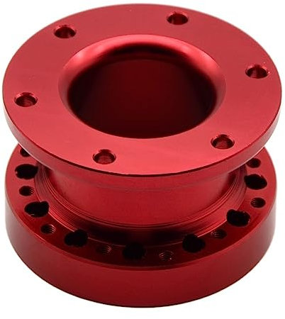 Lenkrad Schnellspanner，Lenkrad Schnellverschluss Universal-Lenkradnabe-Spacer Höhe 51mm Lenkrad Hub Kit Adapter Spacer(Red)