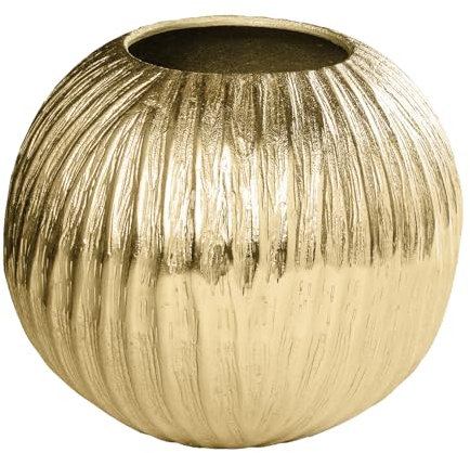 Moderne Vase Elegance - 25cm - Gold antik - Hammerschlag Design