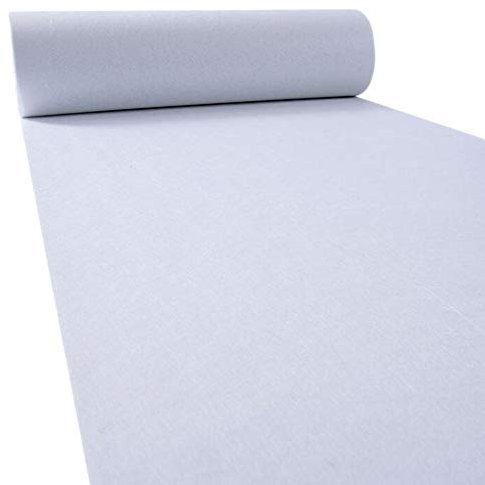 Bröllopsgång löpare vit matta 1,2 x 20 m tjock 2 mm utställningsmatta för strand bröllop dekoration utomhusdekor (vit)