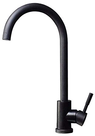 Ornaments Grifo de Agua fría y Caliente de Cocina de Acero Inoxidable 304, Lavabo para Lavar Verduras Esmerilado Negro, Negro A Sculpture