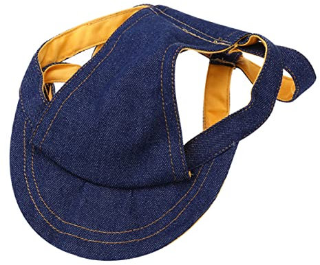 SEWOART Baseballmütze Für Haustiere Sonnenhut Für Hunde Mit Ohrloch Atmungsaktives Material Verstellbarer Riemen Modisch Für Outdoor-aktivitäten